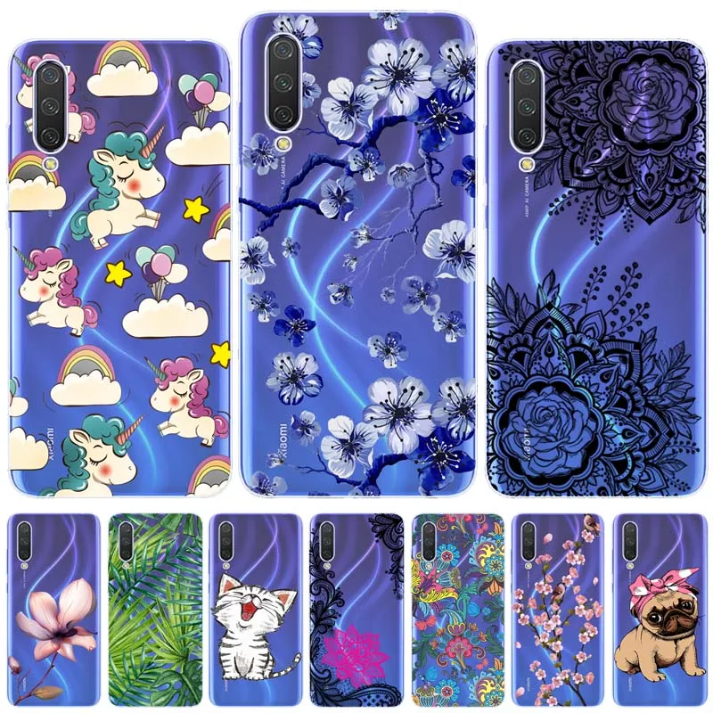 

For Xiaomi Mi A3 Case Silicone Mobile Phone Back Cover Fundas Transparent Printing Soft Clear For Xiaomi Mi A3 MiA3 Case Coque