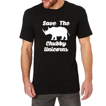

Mens Save The Chubby Unicorns Funny T-Shirts Men Tee
