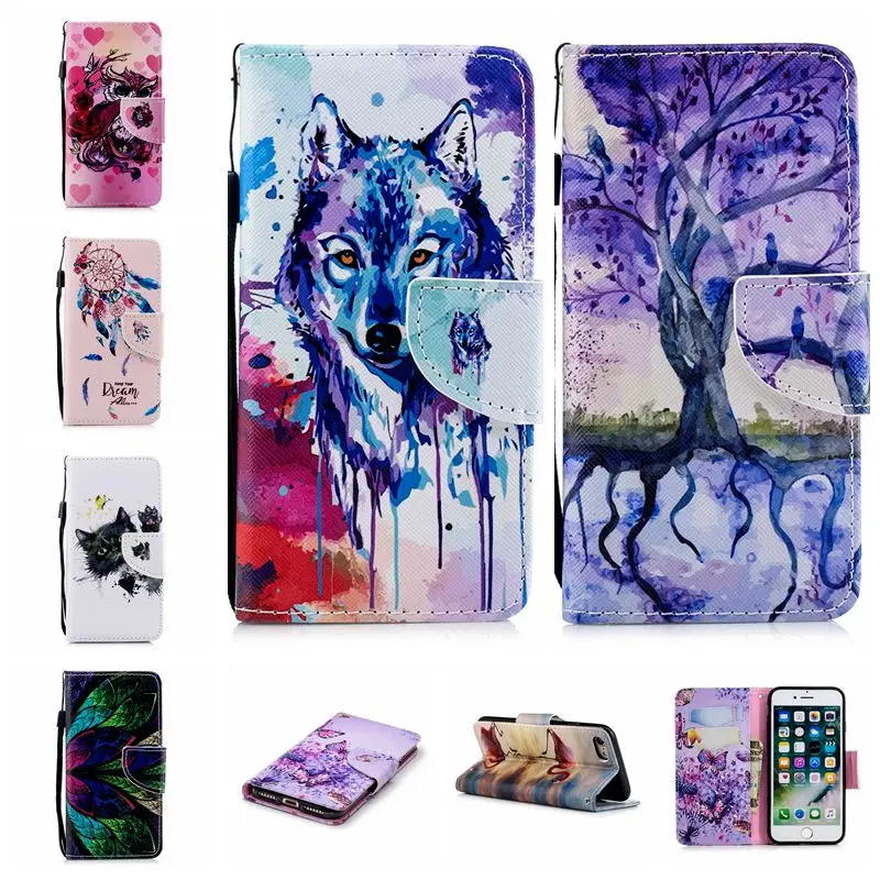 Роспись флип чехол бумажник для Coque Apple IPhone iphone5 5 5S Se Xr Iphonexr Чехол Ipone кожаный