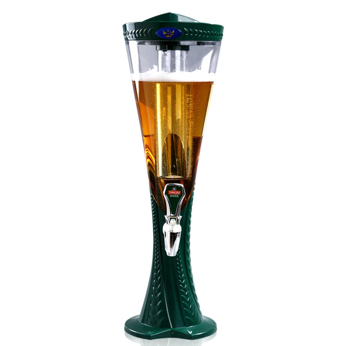 

4 Color 1.5L Beer Beverage Container Pourer Bar Beer cocktail Tower Ice Core Drink Liquor Wine Beer Dispenser Machine Bar Tool