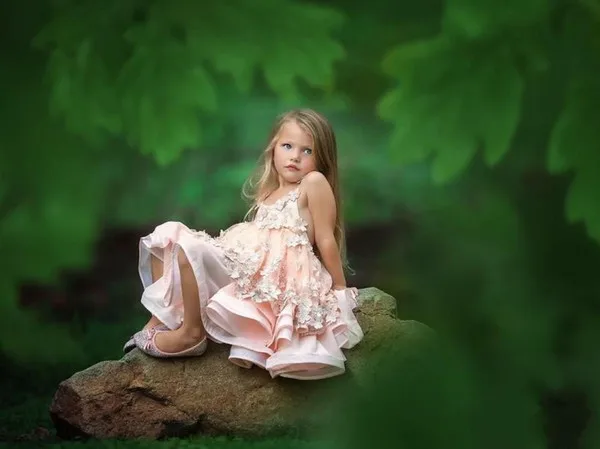 Розовые Платья с цветочным узором для маленьких девочек на свадьбу платье