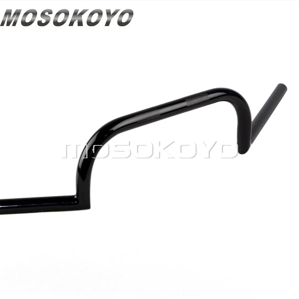 7/8 &quotили 1&quot Черный Руль Clubman ручка бар 22 мм 25 руль для Кафе Racer Cruiser Bobber Chopper|Руль