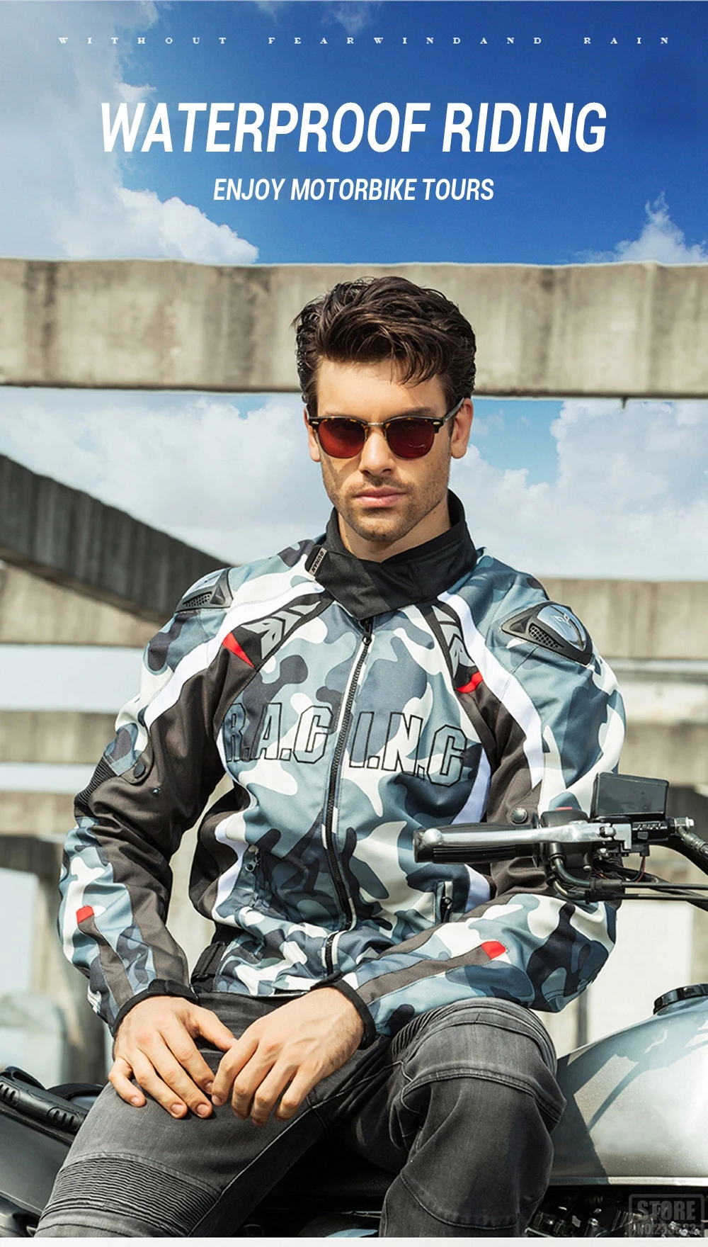 DUHAN мотоциклетная куртка мужская водонепроницаемая мотоциклетная куртка защитная Экипировка Оксфорд мотокросса внедорожная гоночная куртка с 5 протекторами