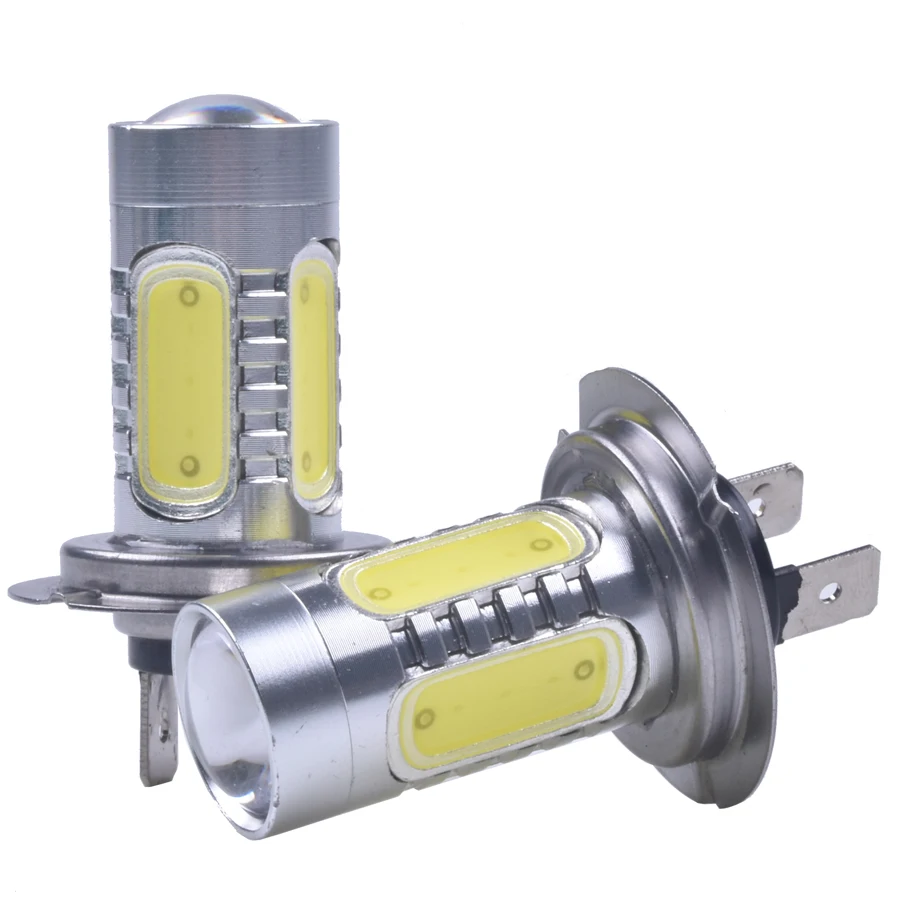 2pcs/lot High Power H7 7.5w Cob Led Bulb Car Auto Light Source