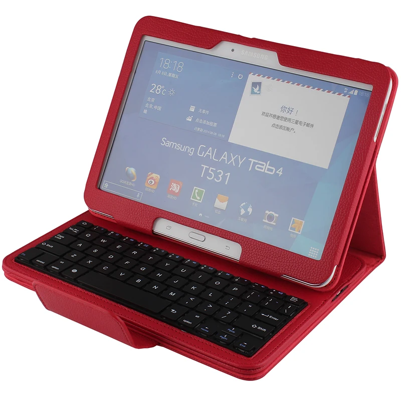 

Wireless Bluetooth Keyboard +PU Leather Cover Protective Smart Case For Samsung Galaxy Tab 4 10.1 T530 T531 T535