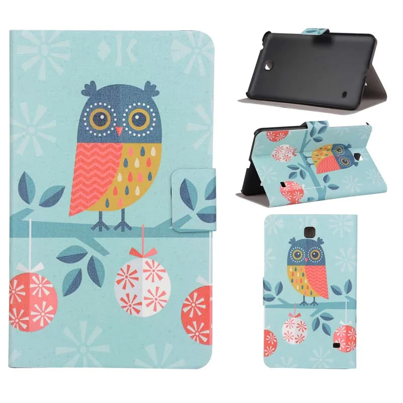 

High Quality Print Stand PU Leather Sleeve Cover Protective Case For Samsung Galaxy Tab 4 7.0 T230 T231 T235 Tablet