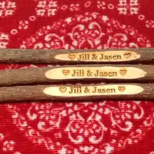 Пользовательское имя ручной работы деревянная ручка Персонализированная экологическая ветка ветки Ручка гравировка Свадьба вечеринка для подарка поставки