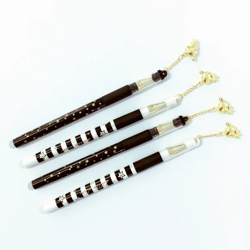 Y36 2X Simple Little Star Rabbit Chain Erasable Gel Pen School Office Supply Stationery Kid Student