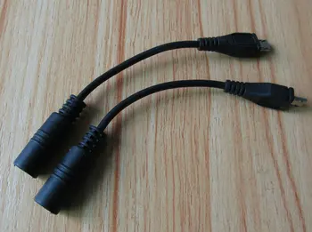 

3 Article / pcs Straight DC 5.5x2.1mm female Female To micro male 5 pins Power adapter plug cord Connectors Charging Cable 10cm