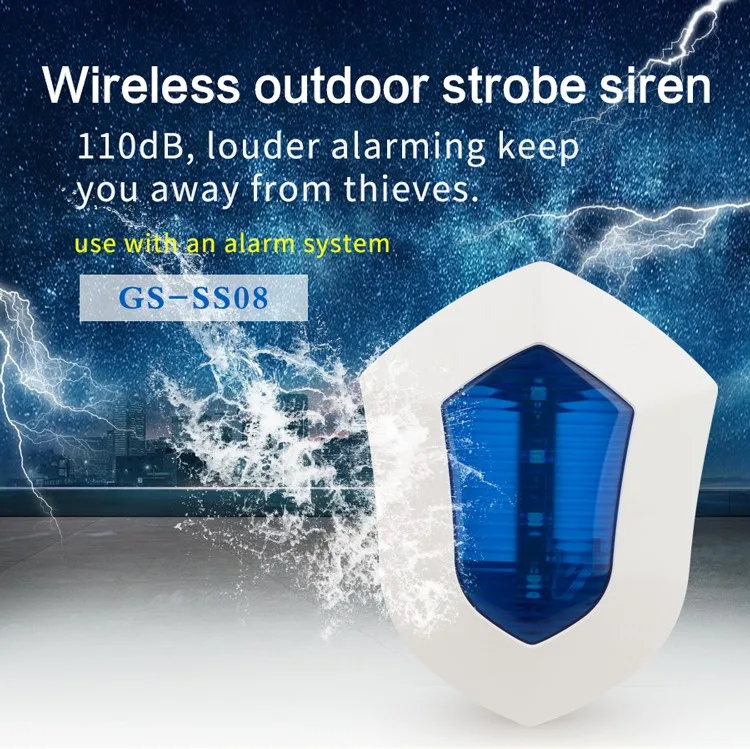 wireless-outdoor-strobe-siren-for-home-security-alarm-system