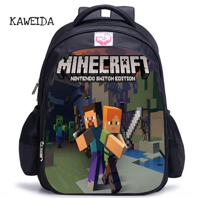 Minecraft Cartoon Backpack Children Gers School Bag Hot Minecraft Cartoon Backpack Children Gers School Bag Hot Backpacks Pupil Kids Bagpack Schoolbag Book Bags