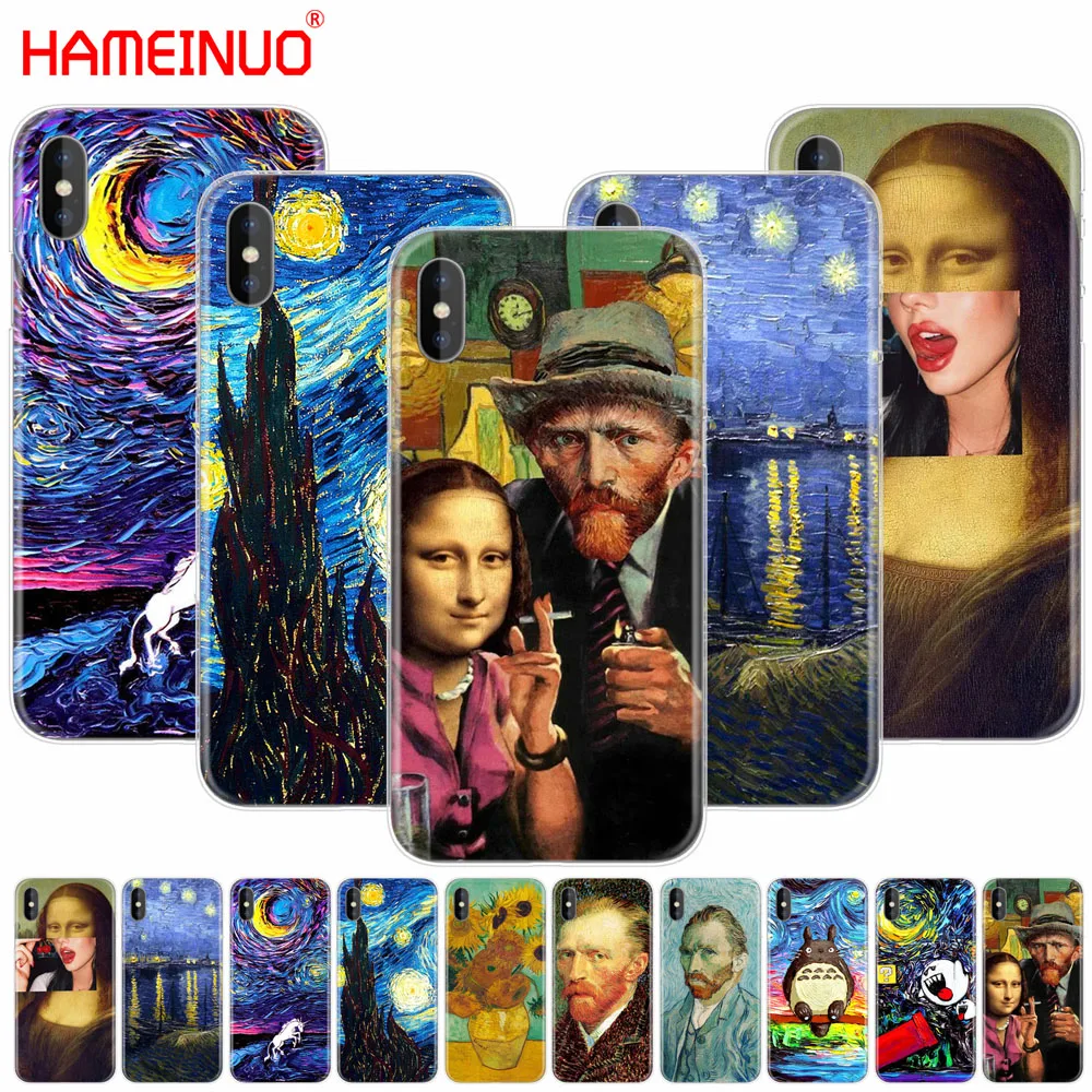 HAMEINUO Van Gogh чехол для сотового телефона с изображением звездной ночи iphone X 8 7 6 4 4s 5 5s