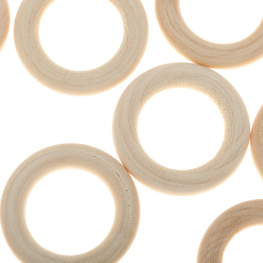 50 шт деревянные кольца круги НЕОБРАБОТАННАЯ древесина для рукоделия, Кольцо Кулон и разъемы ювелирных изделий, 1,18 дюймов диаметр(30 мм