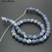 6 мм 8 мм 10 мм матовая черная Агат «вены дракона» Камень круглые бусины материал для изготовления украшений