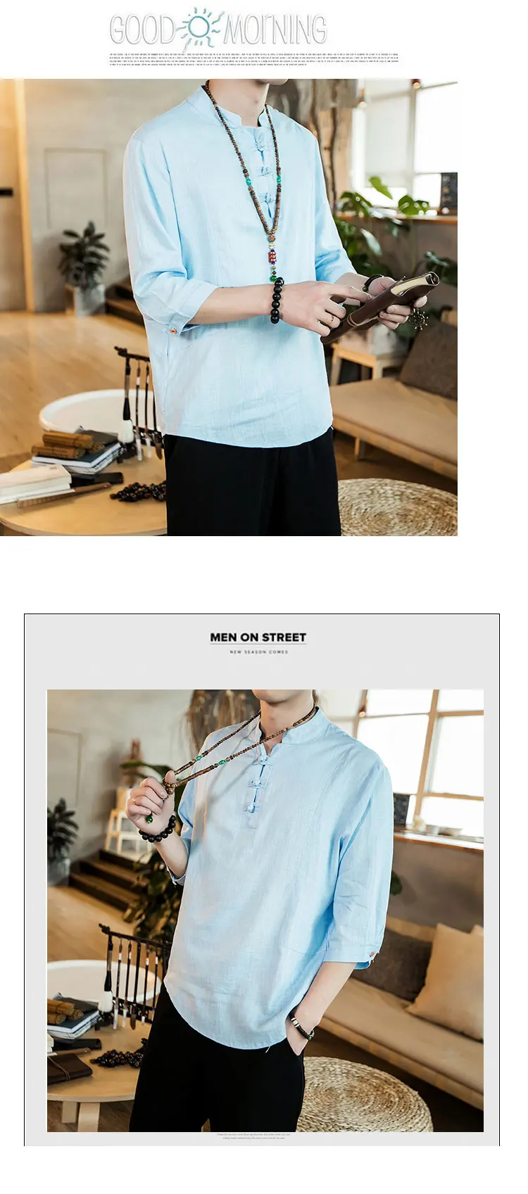Мужская рубашка Новая китайская стильная тарелка на пуговицах винтажная хлопковая льняная Повседневная рубашка большого размера Мужская