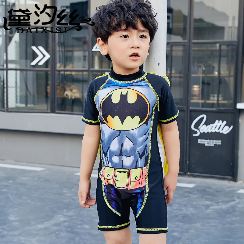 Children's swimsuit Boy 2018 New boys One Piece swimming suit Cloak