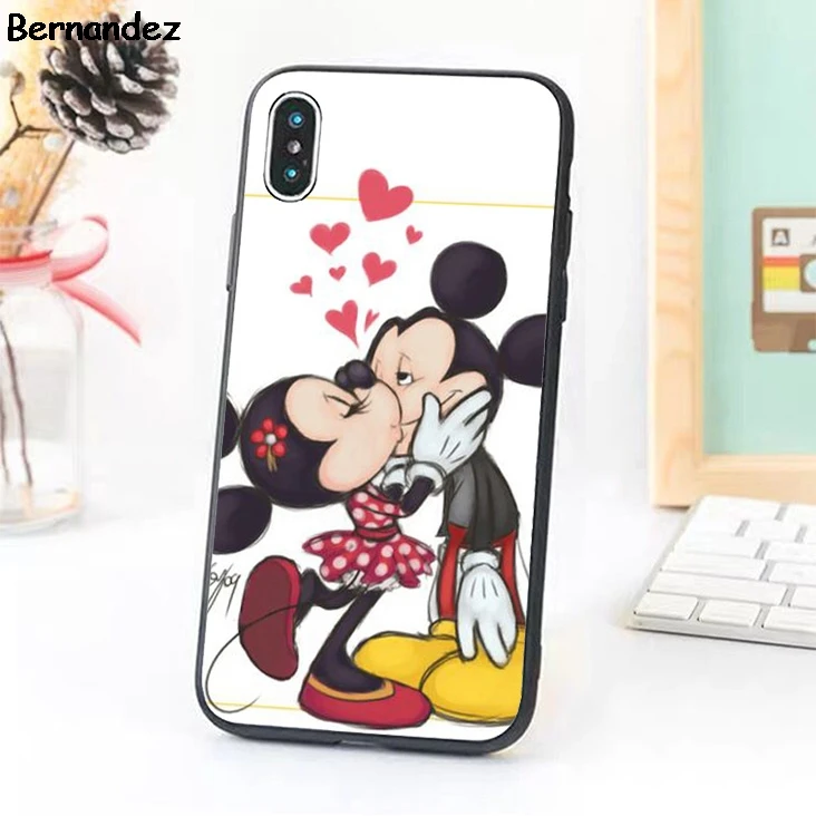 Чехол для телефона Bernandez Kissing Mickey Minnie Mouse iPhone 6 S 7 8 X XR XS max 5S SE Samsung Galaxy S5 S6 S7 edge S8 S9 Plus |