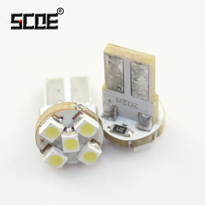 

SCOE T10 W5W DC12V 5SMD A 5050LED Car Auto Light 8 Colors Blue/ Crystal Blue/ Green/ Red/ Yellow/ Purple/ White/ Warm White