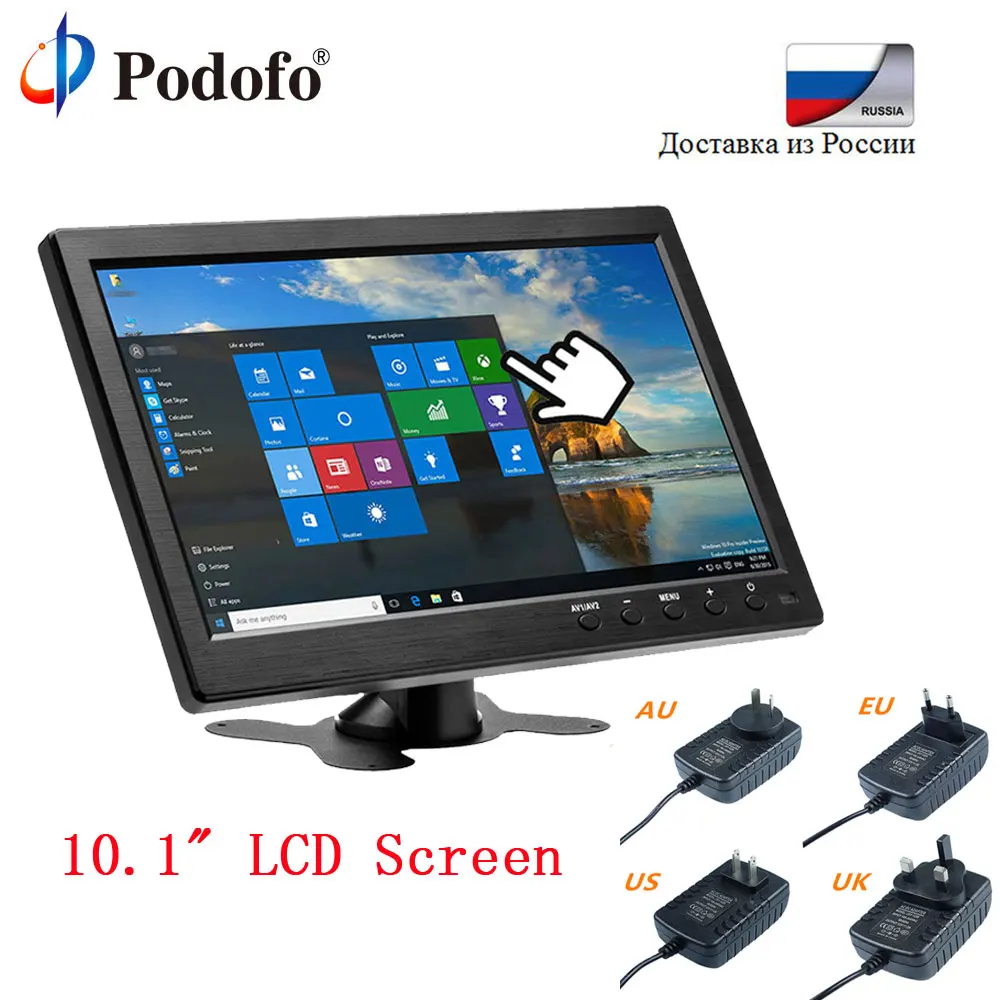 

Podofo 10.1" Car Headrest Monitor HD Digital TFT LCD Screen DVD Player Slim Design UV Coating HDMI VGA AV USB SD Port