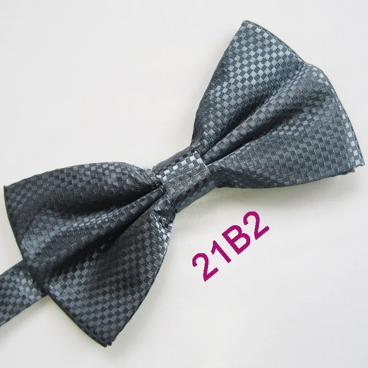 Одноцветное Цвет сетки Плед шашки бабочкой Tuxedo Adult Боути Бабочка мода Bowties Регулируемая унисекс галстук-бабочку Предварительно связали - Цвет: Gray 21B2