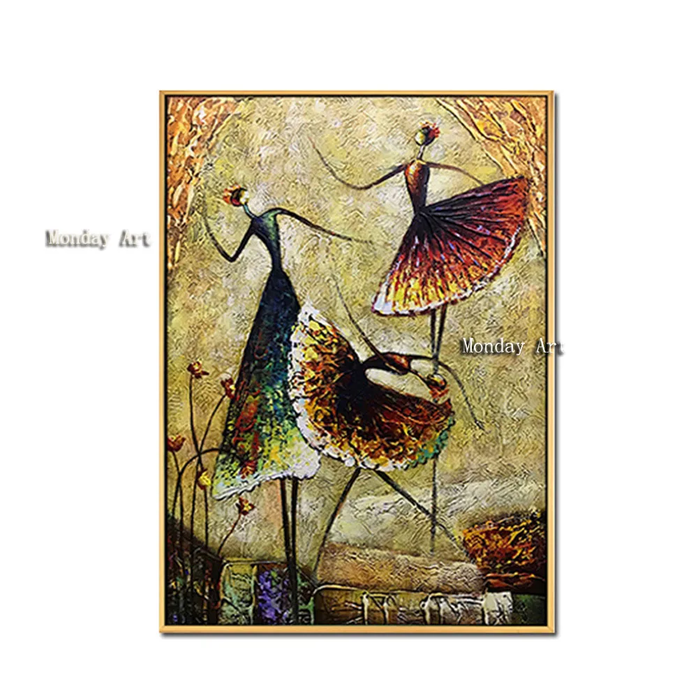 EE Ballet-Dancing-Girls-Modern-abstract-100-Hand-Painted-Oil-Paintings-on-Canvas-Wall-Art-Work-for (6)
