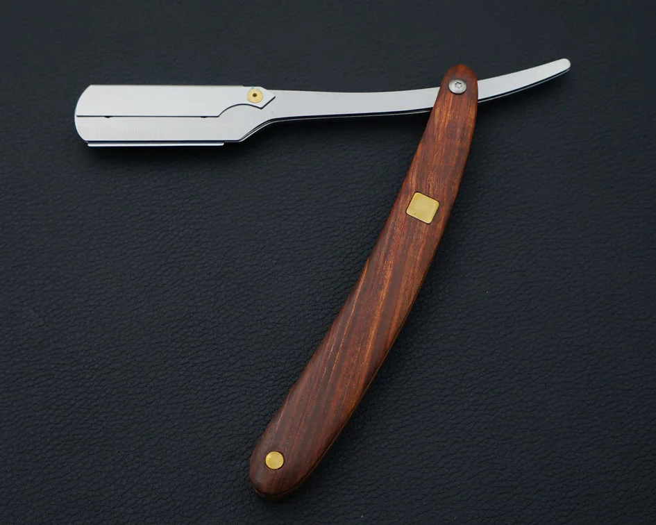 Lidar com Barbear Corte de Cabelo Clássico Masculino Navalha Rosewood Lâmina Substituível Barbeador Profissional Barbeiro Sobrancelha 4 navalha de barbear lâmina substituível barbeador profissional