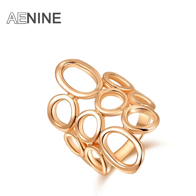 AENINE Simple Rings Rose Gold Color Environmental Ring Jewelry For Women Anel Fe AENINE Simple Rings Rose Gold Color Environmental Ring Jewelry For Women Anel Fe