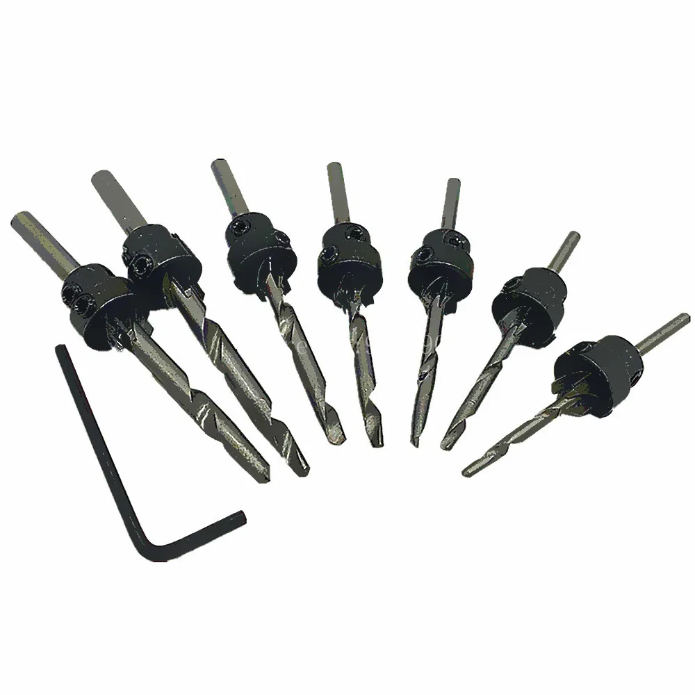 Buy 22pc Tapered Drill & Countersink Bit Wood Pilot