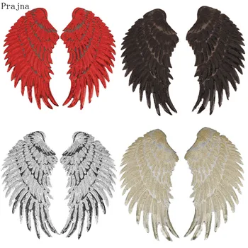 

Prajna Butterfly Angel Red Wings Patch Sequin Iron Sewing Iron On Sequin Patches For Clothes Fabric Crown Patch Sticker Applique
