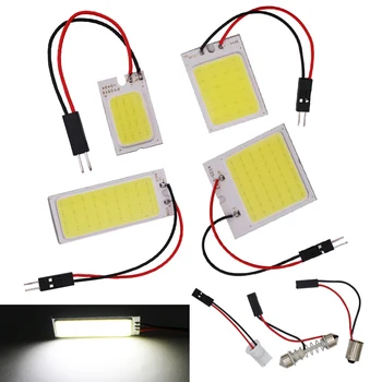 

1X T10 Cob Festoon BA9S Dome Light Car Led Panel Lamp Auto Interior Reading Lamp Bulb With Festoon BA9S T10 Adapter LED Light