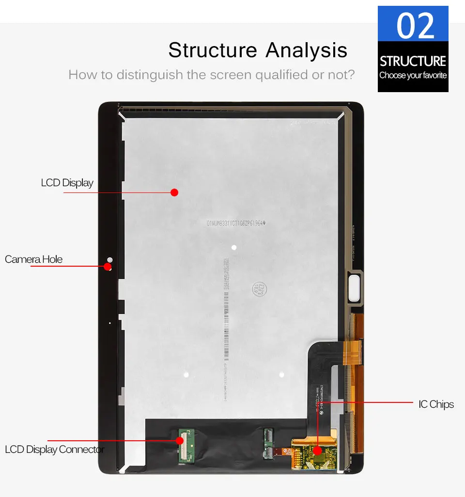 SRJTEK 10," ЖК-дисплей для HUAWEI MediaPad M2 10 M2-A01L M2-A01W Дисплей Матрица сенсорный экран дигитайзер панель сборка Запасная часть