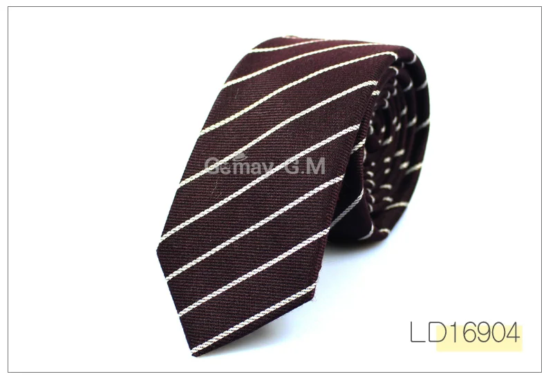 Классические хлопковые мужские галстуки, дизайн, узкие галстуки 6 см, тонкие клетчатые галстуки для мужчин, деловые, свадебные, вечерние галстуки - Цвет: LD16904