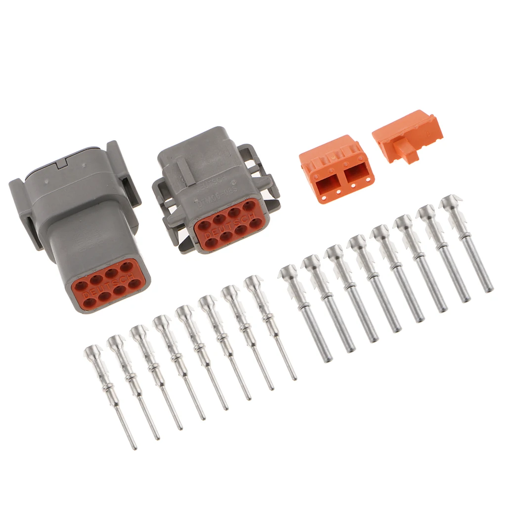 1 Kit 8 Way Sealed Waterproof Electrical Wire Connector Plugs Terminals Set