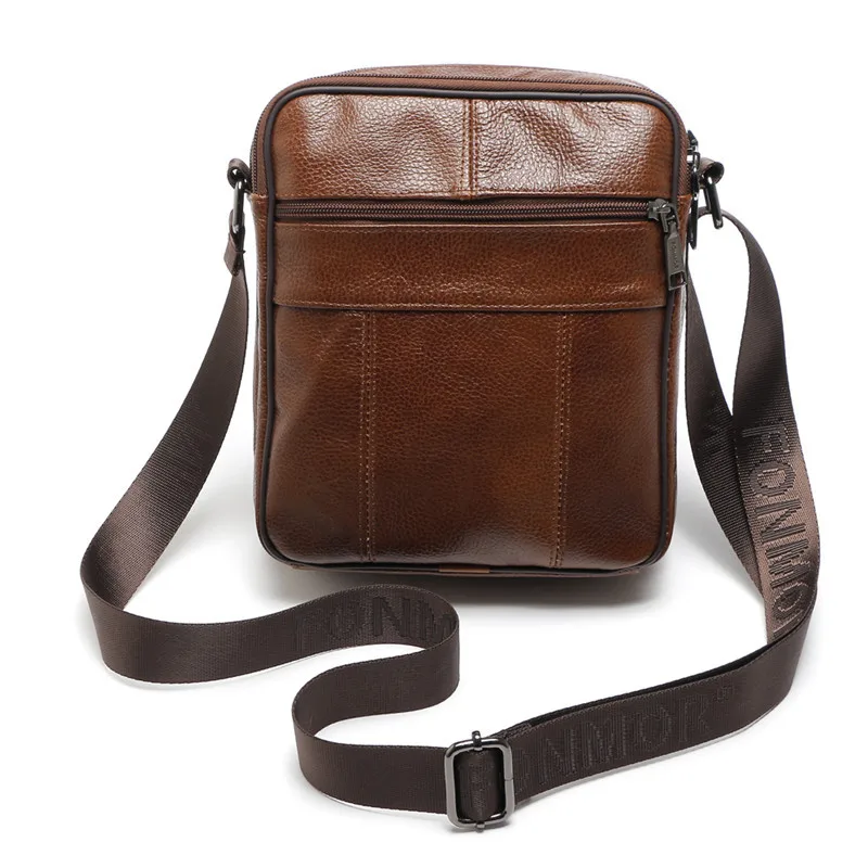 Мужской портфель из натуральной кожи, винтажный фирменный дизайн, Воловья кожа, сумка через плечо, высокое качество, повседневная, на молнии, Офисная мужская сумка