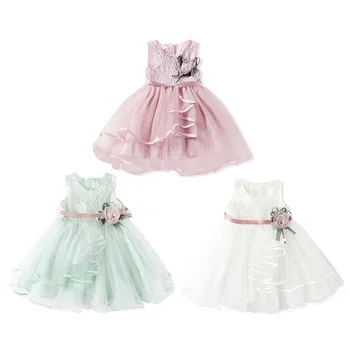 

Girl Dress New Year Costumes Kids Dress For Girl Flowers Kids Clothes Summer Wedding Birthday Girl Dress Toddler Baby Clothes