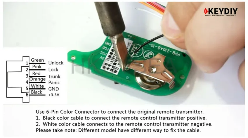 KEYDIY дистанционный ключ универсальный Интерфейс 6-контактный адаптер Коробка измените обычные ключи к удаленное нужен ключ