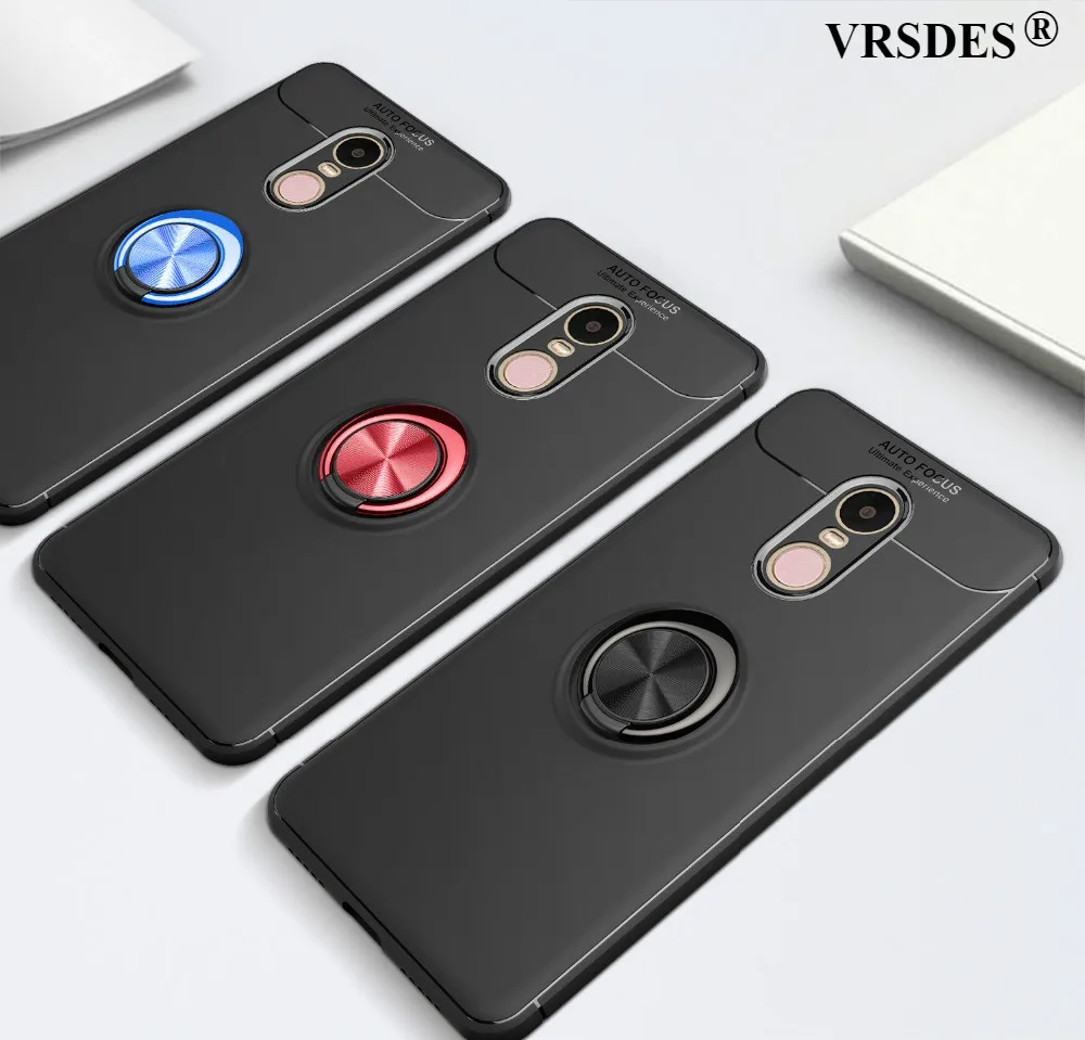 

For Xiaomi Redmi Note 4X Note 4 Redmi 4X Case Rotating Finger Ring Magnetic Car Holder Case For Xiaomi Redmi 4X Silicone Cover