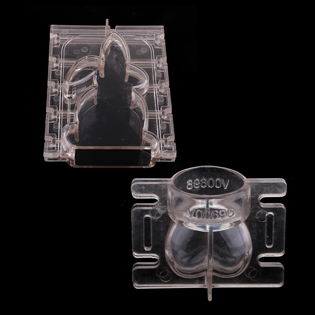 2pcs 3D Plastic Love Heart +Rabbit Mold For Candle Soap Making DIY Tools –Easter Holiday Present Supply