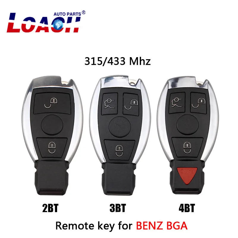 

2 3 3+1 Button Smart Remote Key 315mhz/433mhz fob for Mercedes Benz after 2000+ NEC&BGA replace NEC Chip with logo car key remot