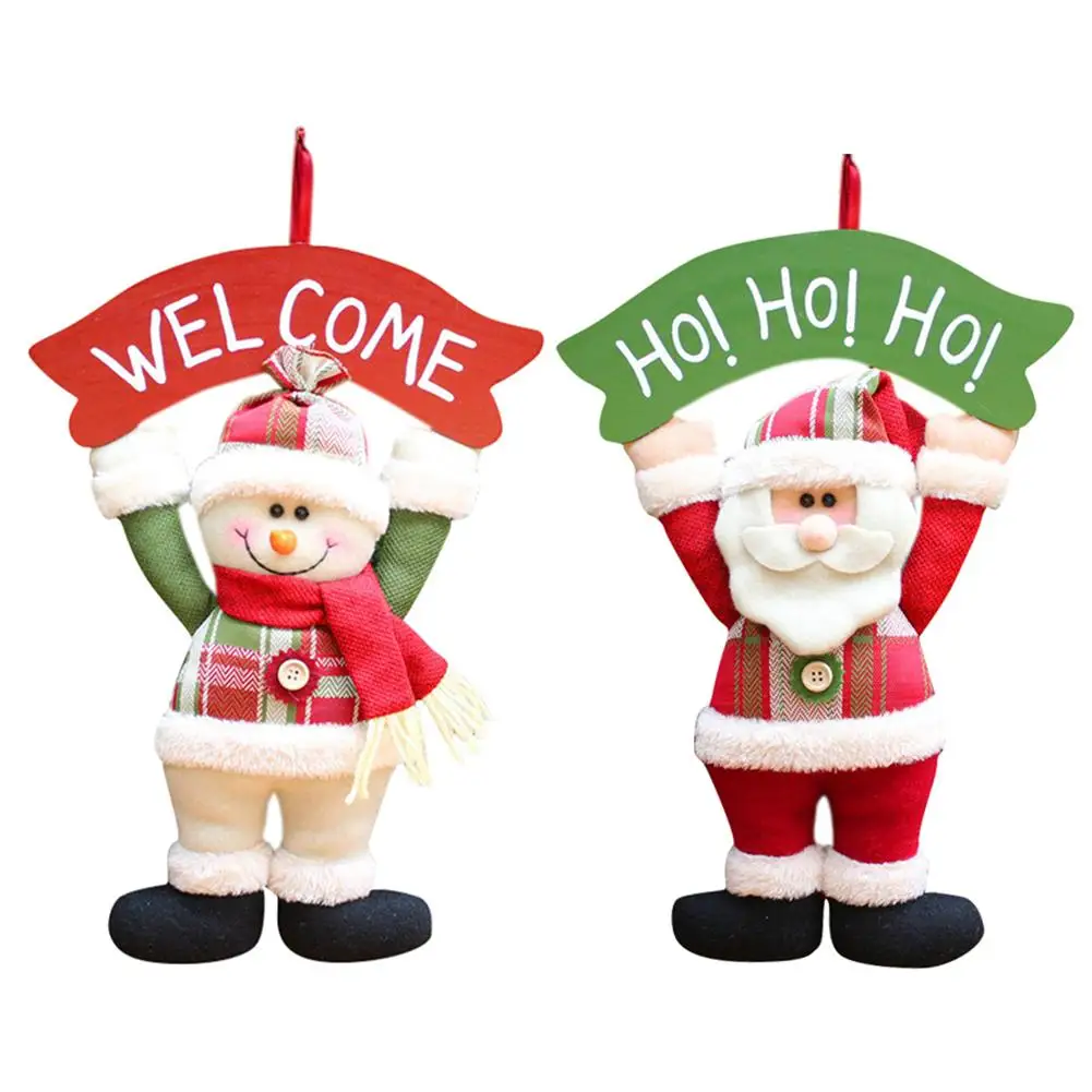 

Christmas Decoration Santa Claus Shape Wreath Window Christmas Tree Door Hanging Pendant Innovative Scene Decoration