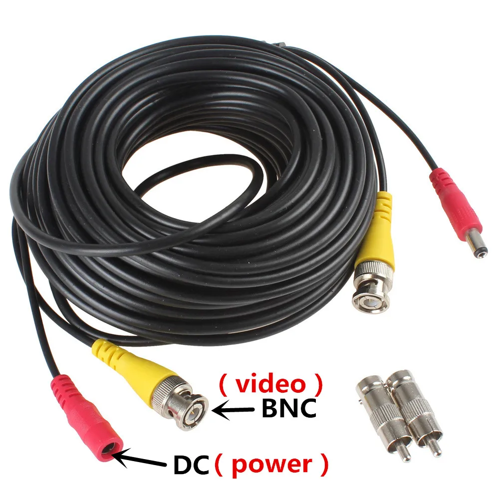  2017 video play and power supply wire BNC and DC 10m CCTV Extension Cable Plug Accessories for Secu - 32814321758