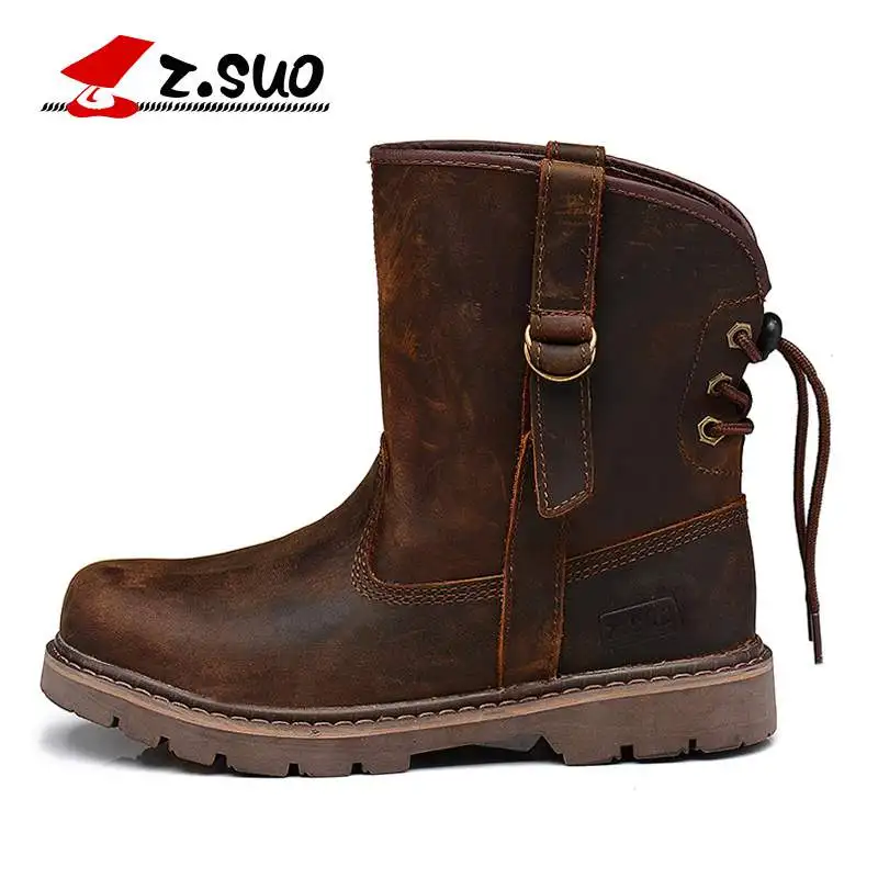 Z. Suo men 's boots, fashionable men's leather boots, cylinder in male western leisure fashion winter boots. zs992