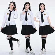 Adomoe, женская школьная форма в японском и корейском стиле, косплей, высокое качество, элегантная школьная форма белого и черного цвета для девочек, s набор для женщин