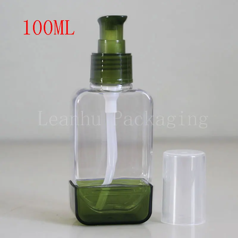 Wholesale 100ml Square Plastic Bottle ,100cc Emulsion/Cleaning Cream