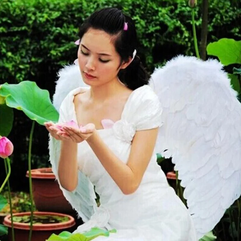 

Adults Kids Feather Fairy Angel Wings Halloween Party Fancy Dress Costume 6475