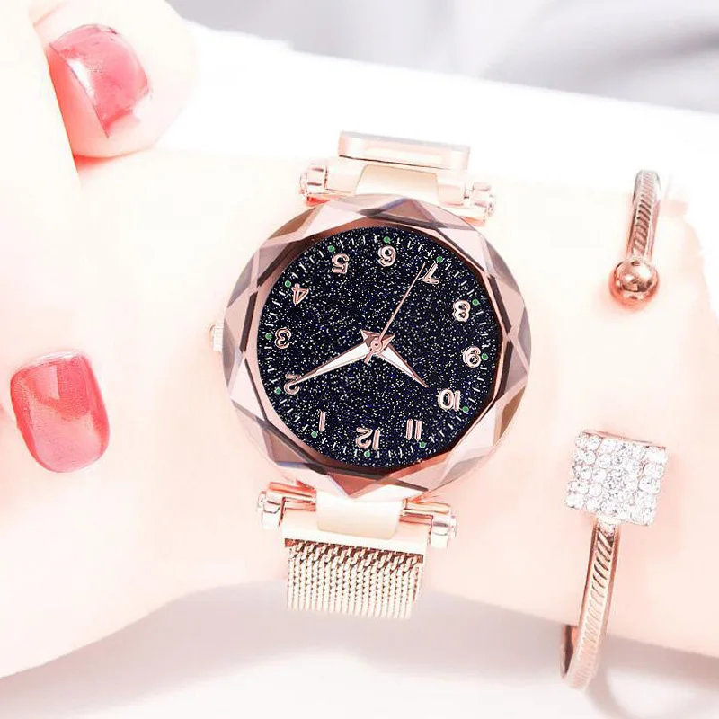 

Women Watches Magnetic Starry Sky Female Clock Magnet Buckle Quartz Ladies Wrist Watches Women Relogio Feminino Zegarek Damski