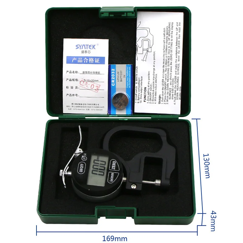 IP54 маслостойкий 0-мм 10 мм Диапазон Калибр цифровой микрометр, толщиномер метр портативный электронный Микрометры толщина тестер