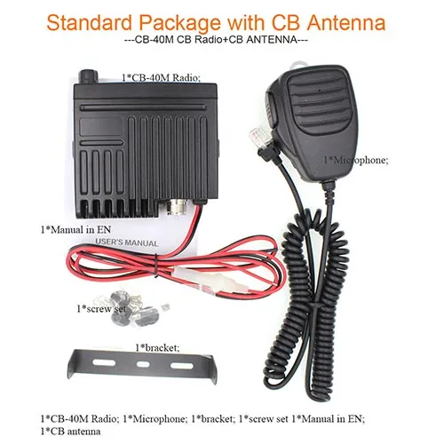 Новинка ANYSECU AM/FM Mini Mobie радио CB-40M 25,615-30,105 МГц 8 Вт рация 10 м Любительская Автомобильная CB радио - Цвет: CB-40M