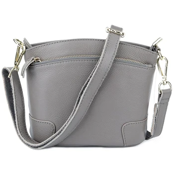 

Luxury Zipper Women Messenger Handbags Fashion Genuine Leather Women’s Shoulder Purse Blue/Purple/Gray/Red Ladies Crossbody Bag