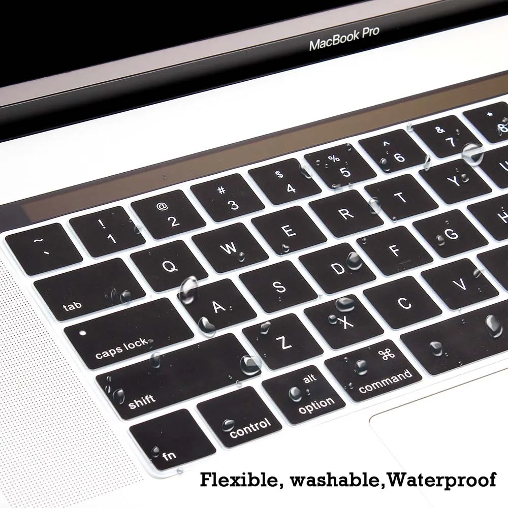 Английская версия, силиконовая клавиатура, наклейка для нового Macbook Pro retina, 13 дюймов, 15 дюймов, с сенсорной панелью